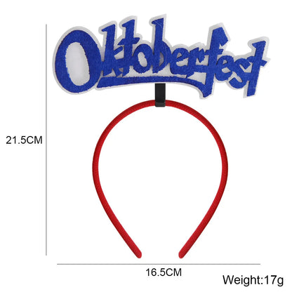 Munich beer headband photo props party decorations Love Oktoberfest headband buckle Makeup costume props christmas decoration