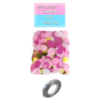 Boy or Girl Gender Reveal Party Decoration 36'' Giant Black Latex Balloon Blue Pink Confetti Baby Shower Globos Supplies