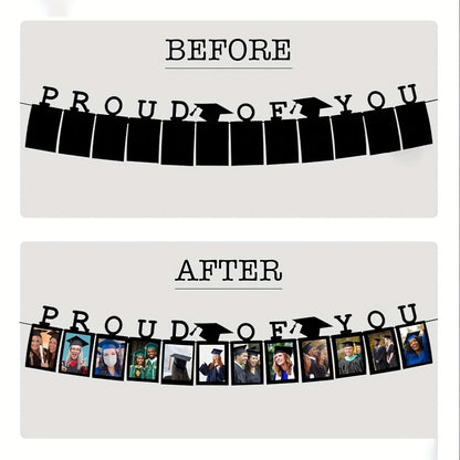 Graduation Photo Banner No DIY, Graduation Picture Banner Personalized Graduation Banner 2025 Proud of You Banner, Graduation