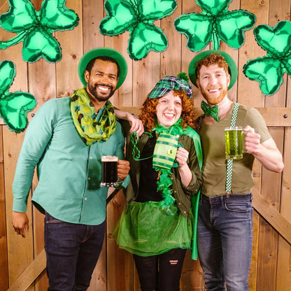 St Patricks Day Lucky Clover Foil Balloons Horseshoe Beer Cup Shape Decor Irish Festival Elf Balloon Home Party Supplies
