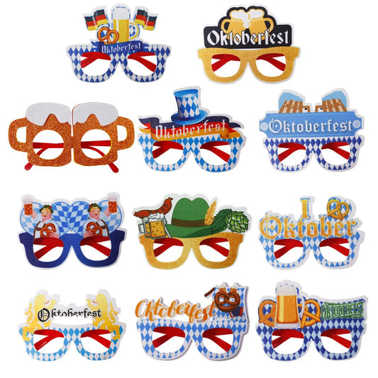 2022 Oktoberfest Funny Glasses Non-woven Beer Cups Creative Glasses Summer Party Decoration Supplies