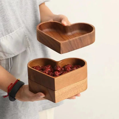 Heart Shaped Plates Dessert Trays Sushi Serving Tray Candy Dishes Decorative Wooden Pallets Decorate Valentines Day Candy Dish