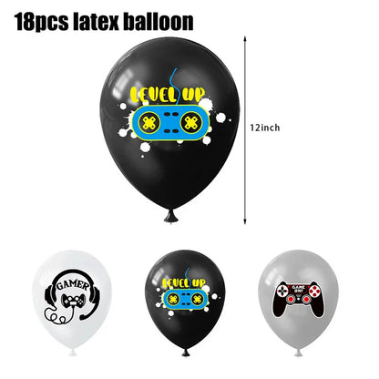 Video Game Birthday Party Decoration Video Game Happy Birthday Paper Plates Cups Napinks Tablecloth Background Balloons Supplies