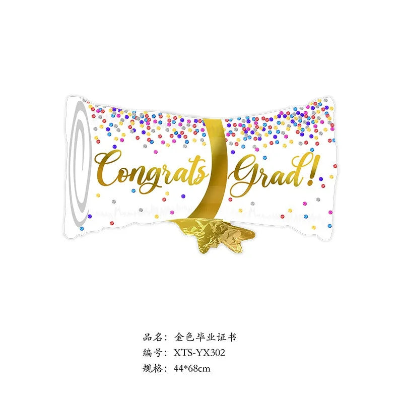 New graduation doctoral student owl graduation certificate graduation bear shaped aluminum film balloon graduation party decorat