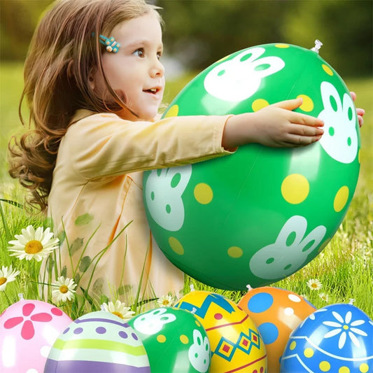 Easter Decoration Giant Egg Pvc Inflatable Ball Outdoor Garden Pendant Ornament 35x27cm Balloon Party Easter Egg Decors For Yard