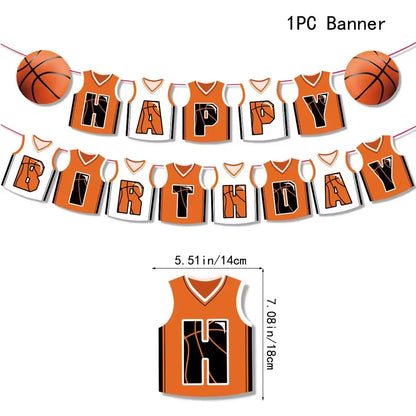 Basketball Birthday Decoration Disposable Tableware Basketball Party Paper Plates Napkins Basketball Birthday Baby Shower Decor