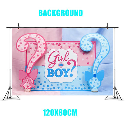 Boy Or Girl Gender Reveal Disposable Tableware Plate Cup Banner Balloons Baby Shower Gender Reveal Party Decorations