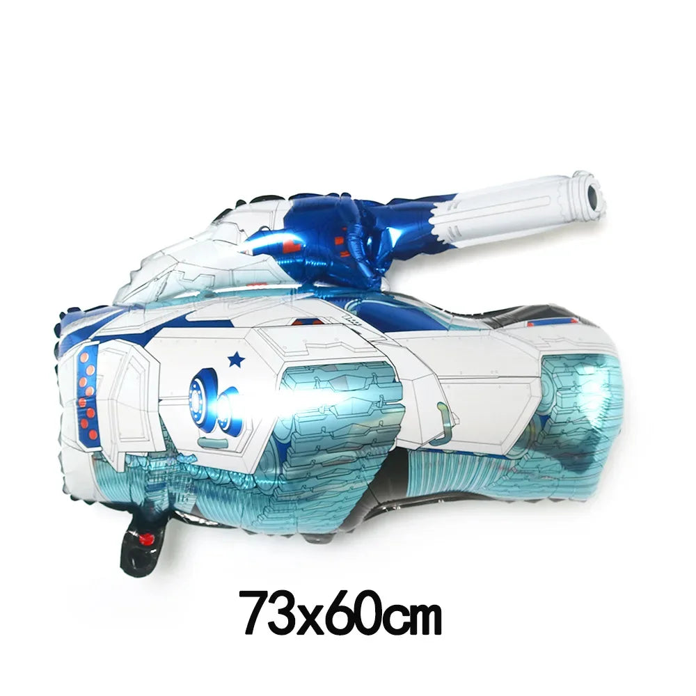 Military Party Decoration Set Camouflage Netting Tableware 4D Tank Balloon Camo Army Soldier Armored Vehicle Kids Birthday Gifts