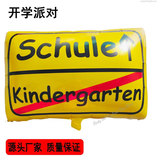 1Set Back To School Balloons Schoolring Kindergarten Enrollment Decoration Globos Children's Birth Day Party Decorations Kid Toy