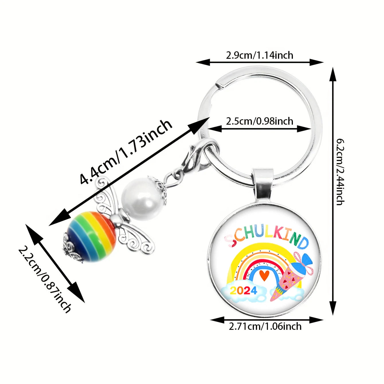 Einschulung Mädchen Geschenk Schutzengel Schlüsselanhänger Schulkind Schultüte Füllung Schulanfang Glücksbringer Keychains