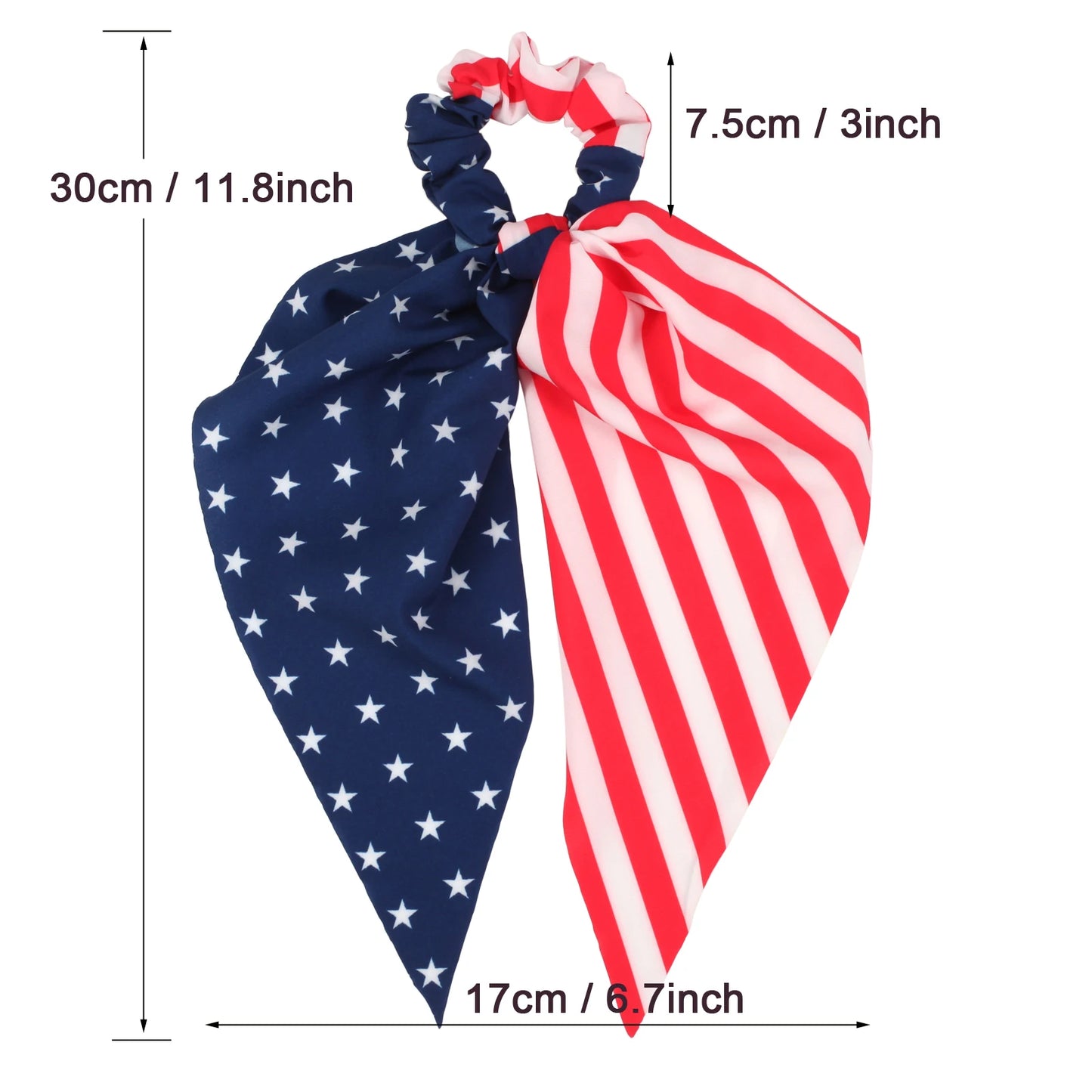 American flag, red, blue and white girl ribbon, American Independence Day women's hair band women's ribbon