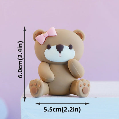 Bear Cake Toppers for Boy or Girl Baby Shower Children's Birthday Party Decoration Hot Air Balloon Cake Topper Pink Blue Green