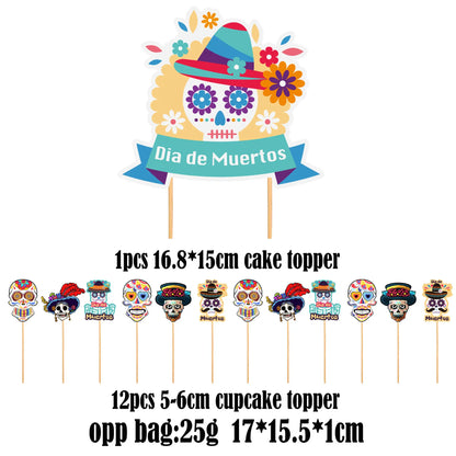 1set Day of The Dead Balloons Dia DE Los Muertos Party Decoration Skull Latex Balloons Mexican Festival Party Decor Supplies