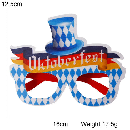 2022 Oktoberfest Funny Glasses Non-woven Beer Cups Creative Glasses Summer Party Decoration Supplies