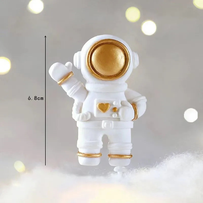 Astronaut Theme Cake Topper Planet Space Rocket Spaceship Birthday Decor Kids Boy Girl Birthday Party Baby Shower Decoratings