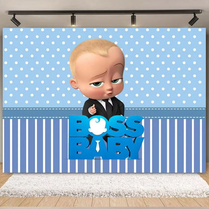Cartoon Boss-Boys-Girls Theme Newborn 1st Birthday Party Decor Disposable Tableware Backdrop Balloons Baby Shower For Kids Gifts