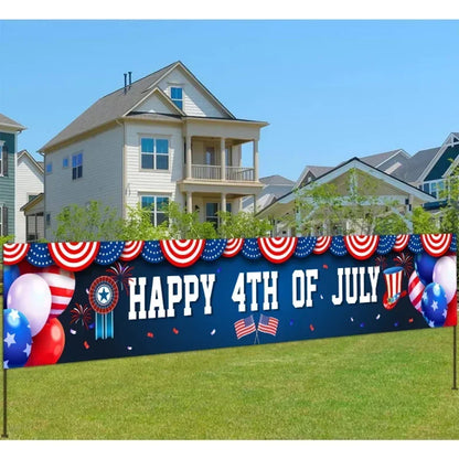 America Independence Day Decorative American Flag Tinsel Garland Banner 4th of July Party Supplies Home Wall Hanging Decoration