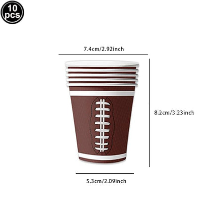 American Football and Rugby Party Disposable Tableware Napkins Paper Plates Cups Children Boys Birthday Party Decor Supplies