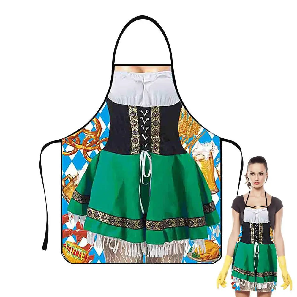 Funny Apron Super Muscle Kitchen Man Women Cooking Aprons Oktoberfest Bavarian Apron Adult Cozinha Tablier Cuisine Pinafore