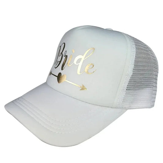 Bride Mesh Hat Wedding Decoration Hen Bachelorette Party Bridal Shower Team Bride To Be Baseball Cap Marriage Gift