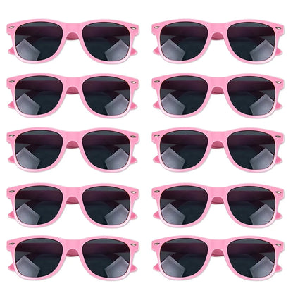 10pcs Bachelorette Party Sunglasses Black White Pink Square Heart Shape Glasses Bride and Groom Photo Glasses Bridal Shower Deco