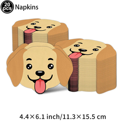 Dog Birthday Party Supplies Pet Dog Disposable Tableware Paper Plates Napkins Cups Puppy Birthday Party Baby Shower Decorations