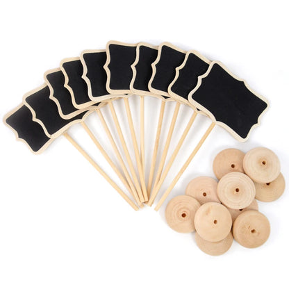 Wedding Blackboard Mini Wooden Chalkboard Message Sign Food Buffet Labels for Wedding Birthday Party Table Decoration Place Card