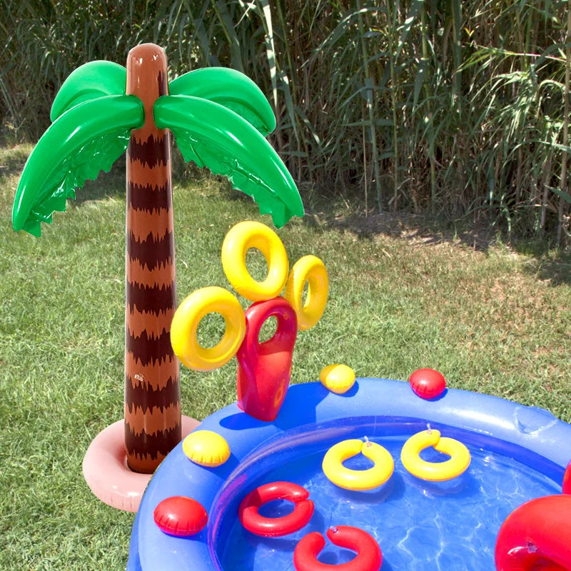 Hawaiian Party Decoration Palm Tree PVC Inflatale Toy Tropical Bird Ball Balloons Luau Summer Beach Birthday Party Supplies