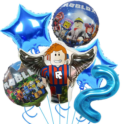 Roblox Birthday Party Decorations Supplie Roblox Game Celebration Party Balloons Disposable Tableware Cup Plate Baby Shower Toys