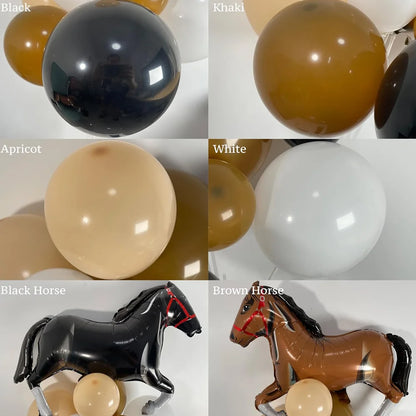 137pcs Western Cowboythemed Balloon Arch Kit for Rodeo,farm Parties,Western Birthday Parties and General Celebration Decorations
