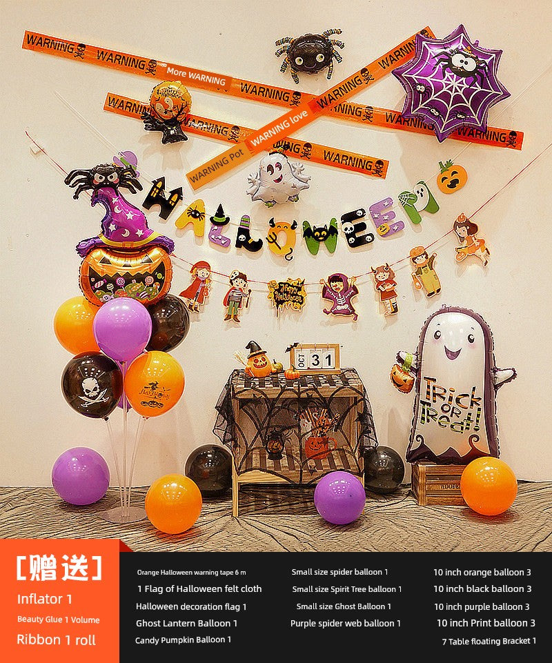 Background Wall Decoration Pumpkin Lamp Children Props Balloon