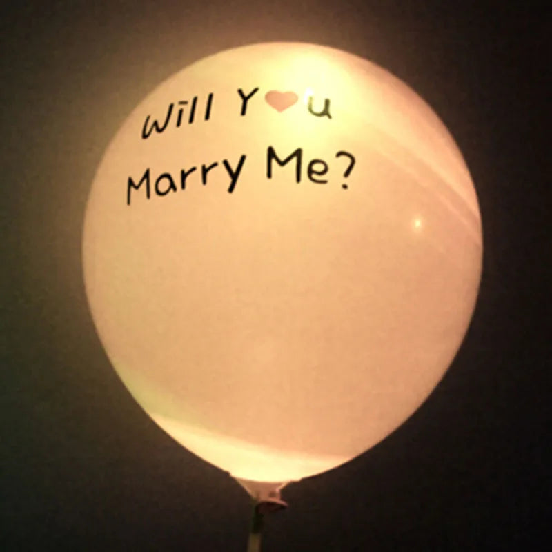 12inch Printed Latex Balloon Will You Marry Me Balloon Decoration Atmosphere Helium Baloon Floating Valentine's Day Proposal Glo