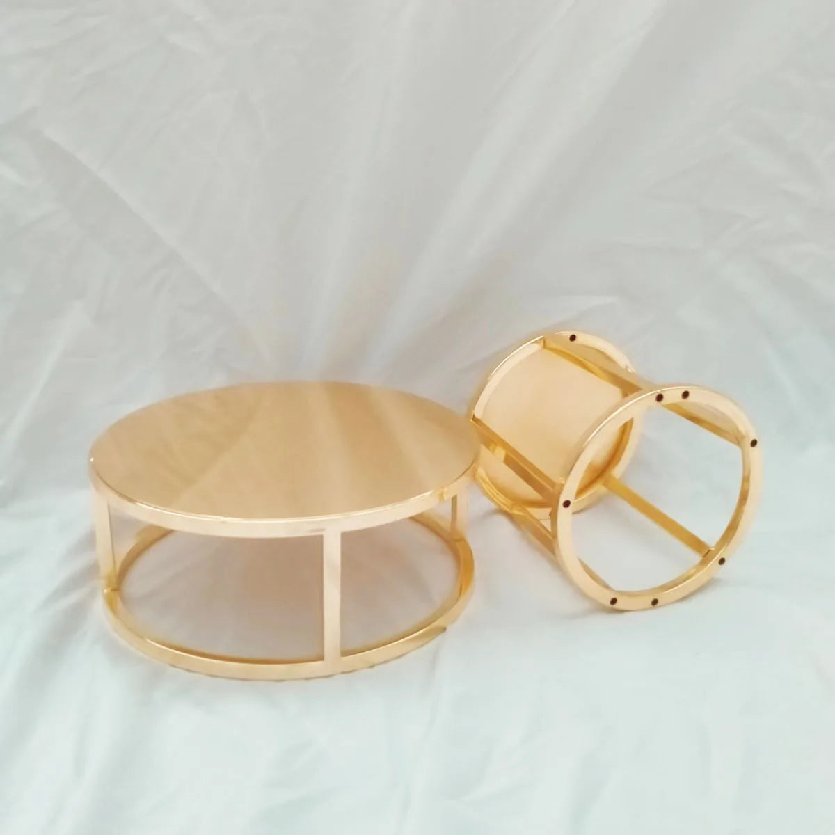 Metal Round and Square Floating Cake Stand Gold Modern Cake Stand Wedding Cake Tier Birthday Party Cupcake Display Stand