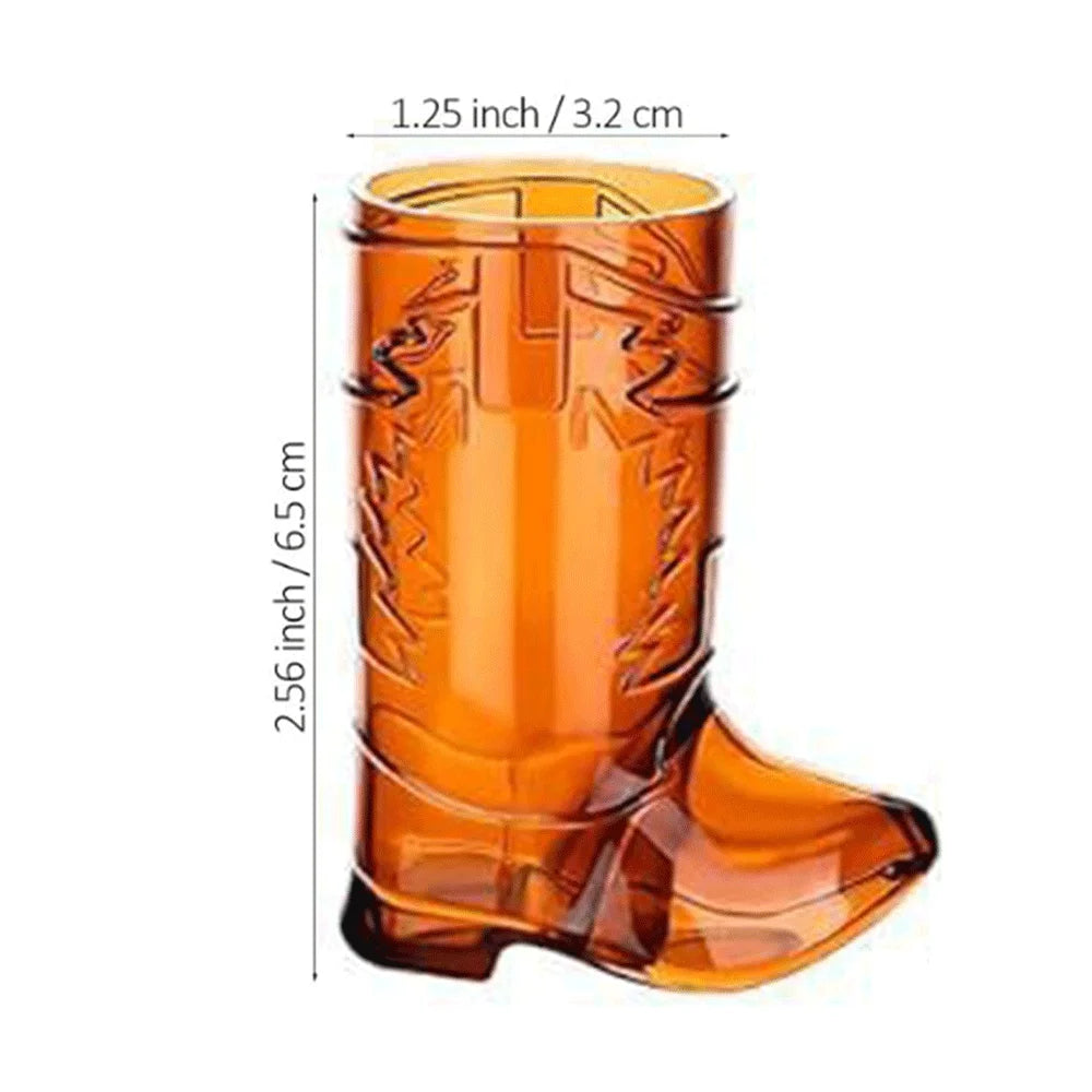 Mini Western Cowboy Boot Shot Glasses Cowgirl Cute Doll Hat Plastic Boot Cups Cowboy Birthday Supplies Bachelorette Party Favors