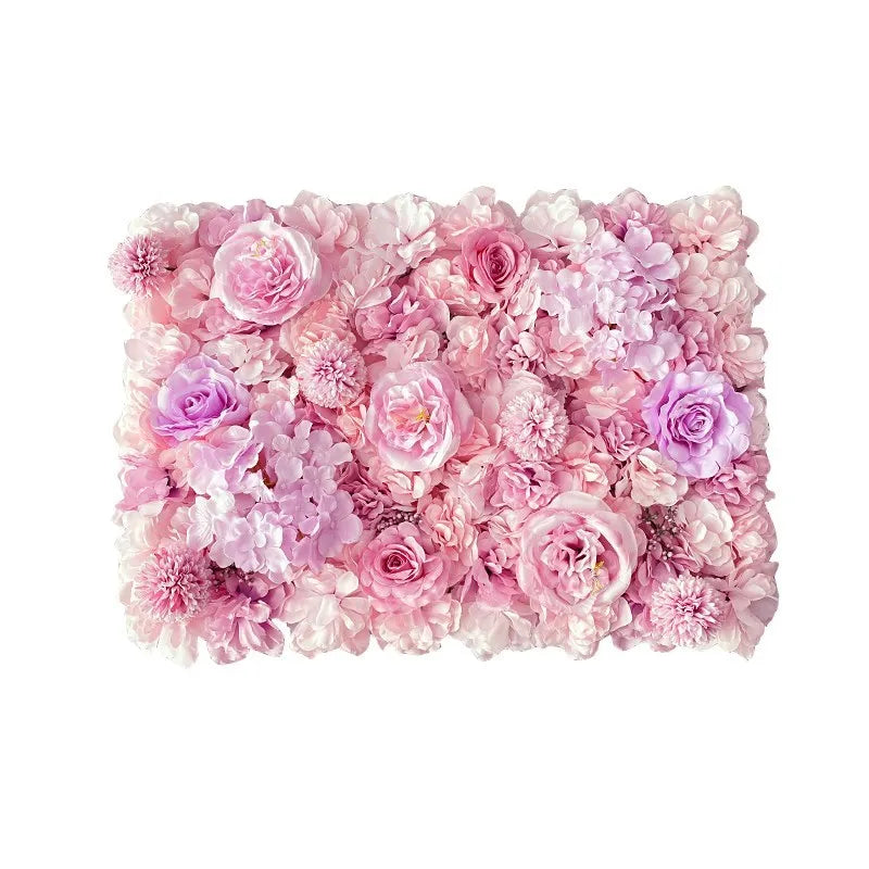 Pink Silk Rose Flower Wall Panels Artificial Flower for Wedding Decoration Baby Show Party Home Bedroom Backdrop Decor