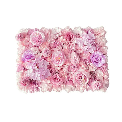 Pink Silk Rose Flower Wall Panels Artificial Flower for Wedding Decoration Baby Show Party Home Bedroom Backdrop Decor
