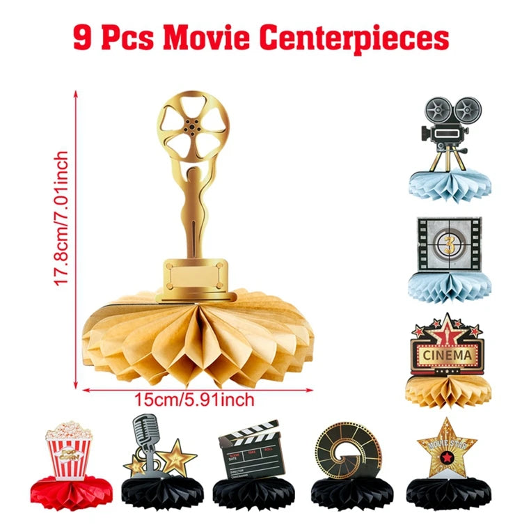 Movie Night Party Decoration Movie Party Disposable Plates Napkins Cups Tablecloth Happy Movie Night Theme Birthday Party Decor