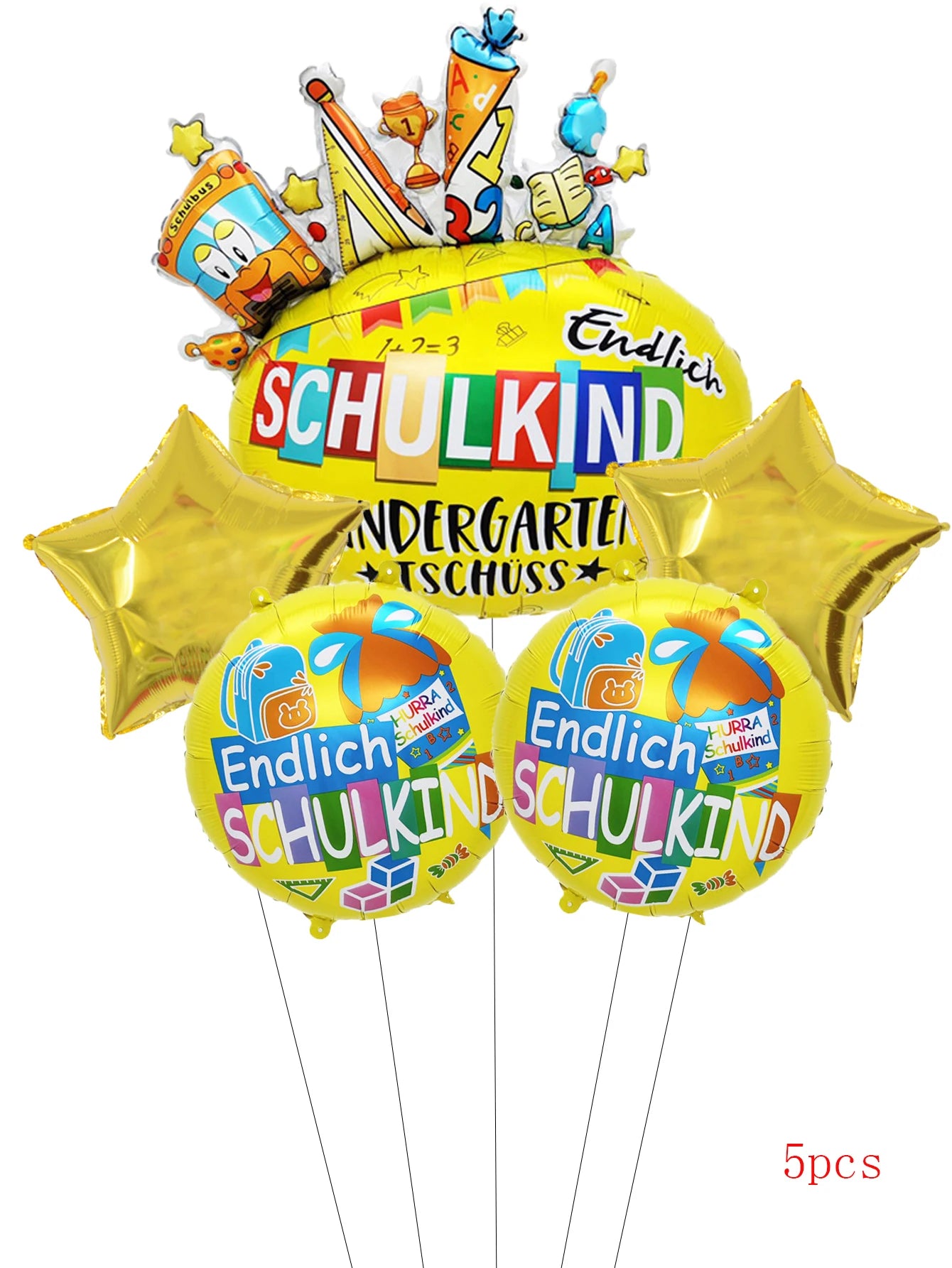 2026 Back To School Foil Balloons Set School Opening Day Decoration Back to School Campus Classroom Decoration