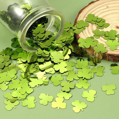15g/30g St Patricks Day Table Decoration Sequins PVC Green Shamrock Confetti for Irish Festival Holiday Party Home Decoration