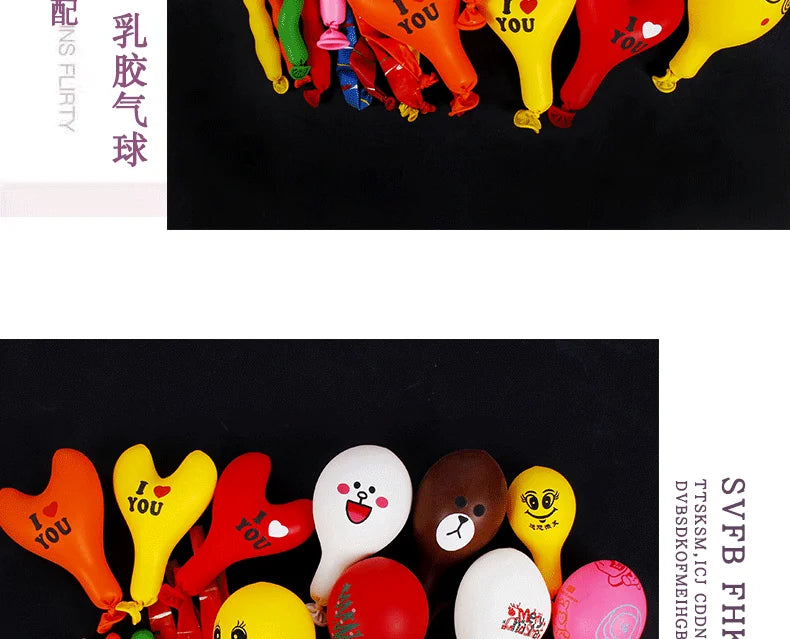50/100pcs 3D Cartoon Balloons Special-Shape Birthday Party Decoration Helium Inflatable Balloons Animal Duck Rabbit Balloon