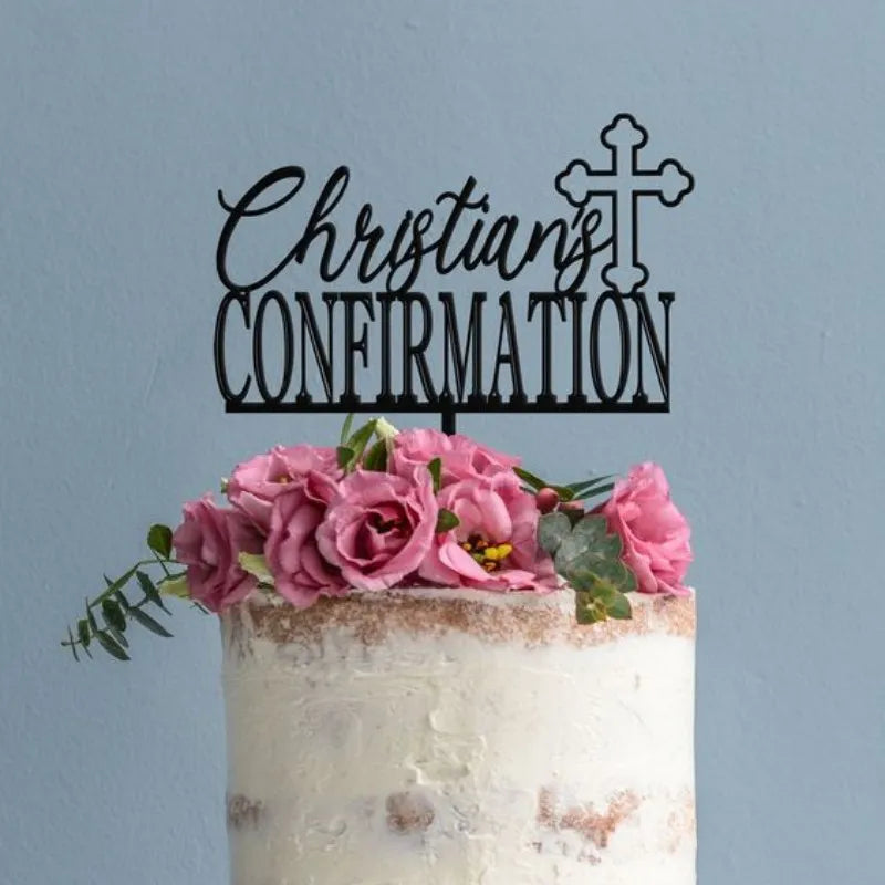 Gold Peace Dove Cross Cake Toppers Holy Communion Baptist Party Decorative Cake Insert for The First Communion Party Supplies