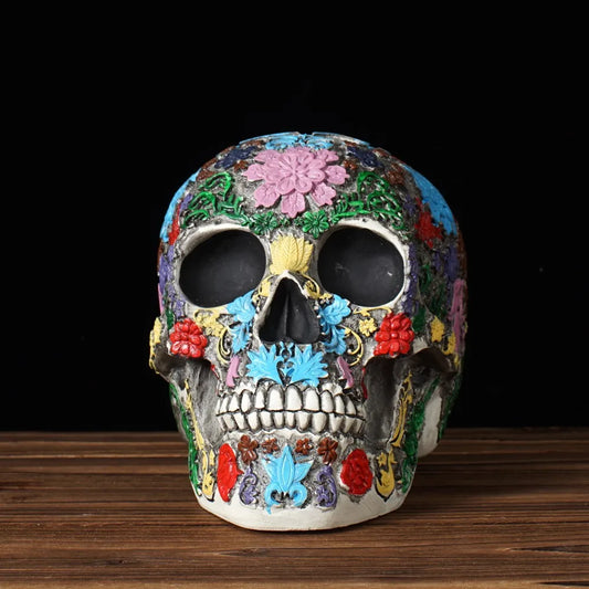 Vilead Creative 1:1 Mexican skulls Ornaments Halloween Party Figurines Home Decoration Medical Model Room Interior Statue Gift