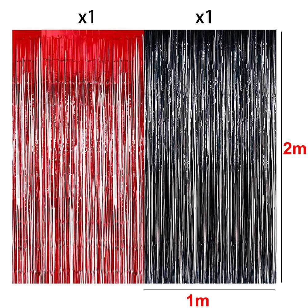 Casino Birthday Decorations Las Vegas Party Foil Curtains Backdrop Balloon New Years Eve Party Poker Decor Supplies