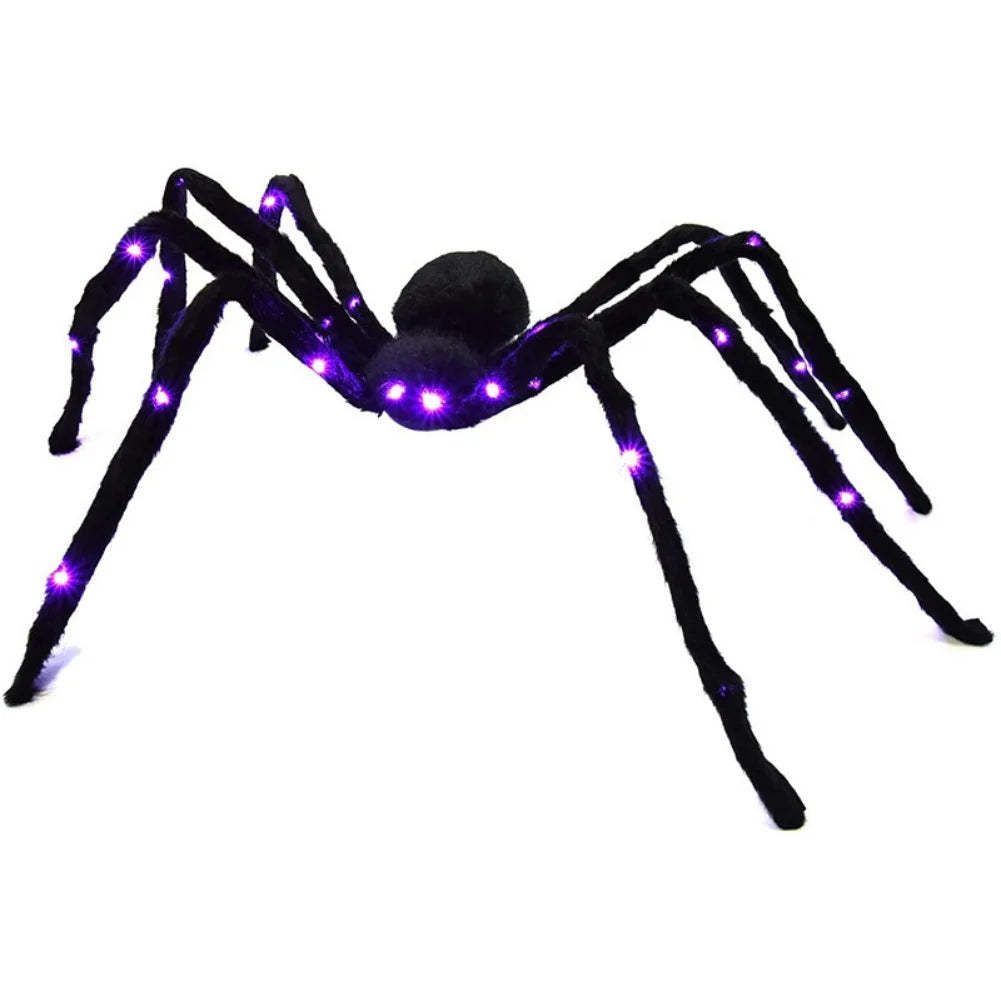 Light-up Spider Halloween Decoration,Big Lighted Spider for Scary Halloween Outdoor Indoor Yard Home Party Haunted House Décor