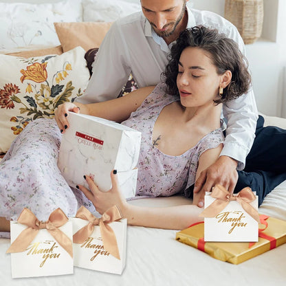 5/10pcs Thank You Candy Box With Ribbon Small Gift Packing Bag For Christmas Wedding Baby Shower Birthday Party gift for guests