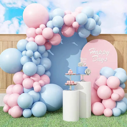 106Pcs Blue Pink Balloons Garland Kit Gender Reveal Balloon Arch Decor Boy or Girl Baby Shower Birthday Party Decorations Globos