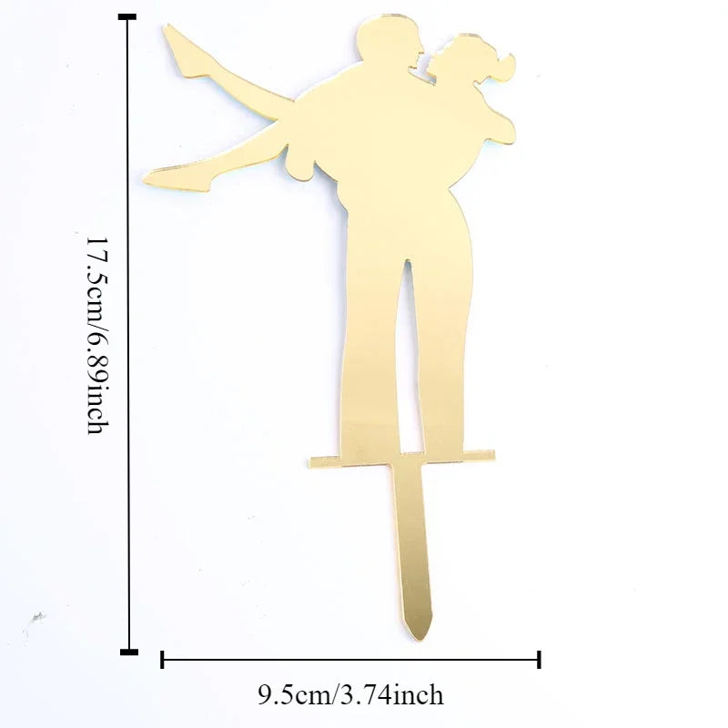MR MRS Cake Topper Acrylic Black Wedding Cake Topper Decorations Mariage Baking Tools Party Supplies