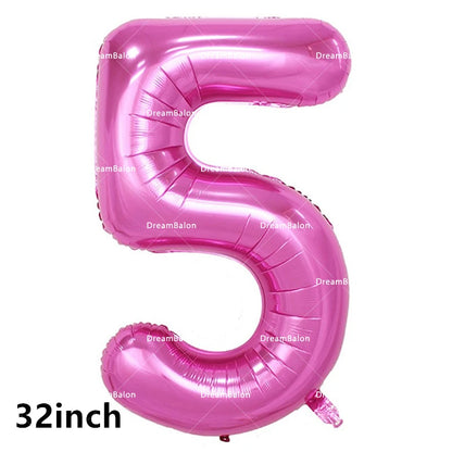 Pink Roblox Balloons Happy Birthday Banner Party Decoration Hot Robot Game Cake Topper Disposable Tableware Kids Girl Background