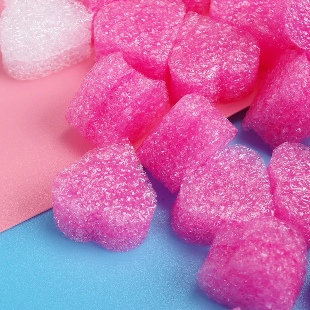 100pcs/lot Pink Heart Shaped Foam for Wedding Party Home Decoration Gift Box Filling Material Packing Wedding Flower Box Filler