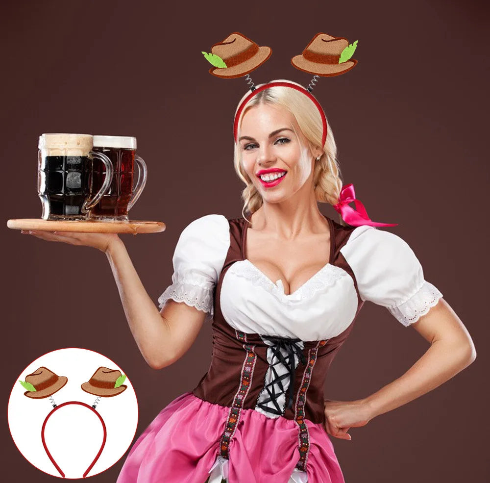 Munich beer headband photo props party decorations Love Oktoberfest headband buckle Makeup costume props christmas decoration